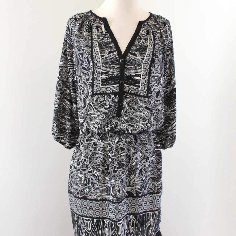 Cache Paisley Print Boho Dress XS/S – Elastic Waist - NWOT